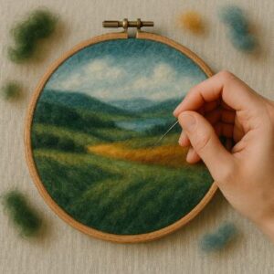 Paint with Wool - Needle Felted Landscape with Adele Webster!