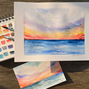 Watercolour sunset... Yes you can! with Sam Miller