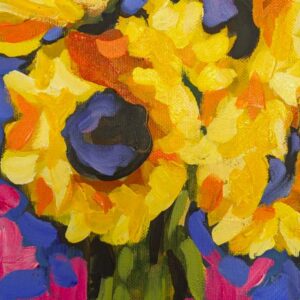 Big Beautiful Fall Sunflowers in Acrylic Paint with Lisa Leskien