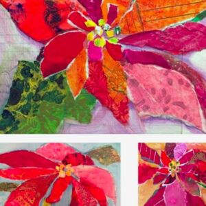 Gel Plate Poinsettia Print with Angela
