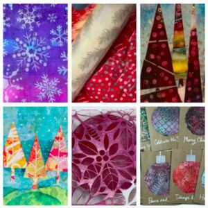 Gel Plate Christmas Prints with Angela