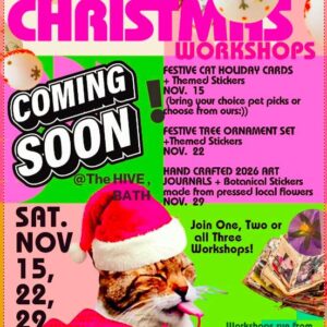 YOUTH Christmas Cat Cards with Mulu Mobile Arts Studio