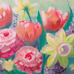 Flower Bouquet Painting with Angela