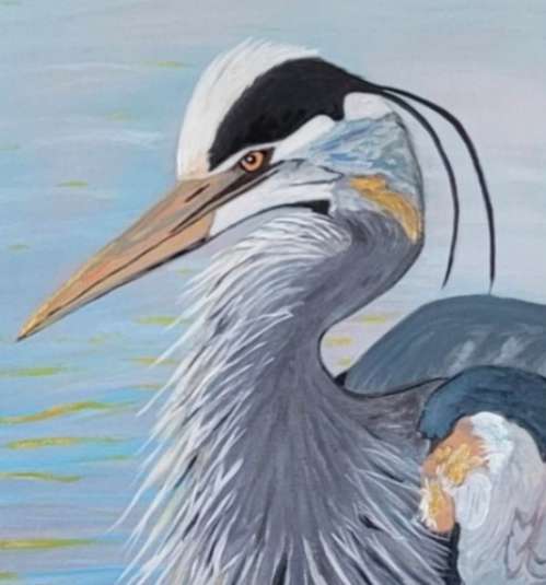 Beginner Acrylic: Great Blue Heron with Angela Smith-Pollard