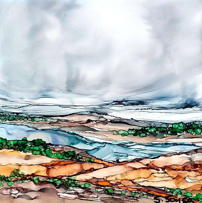 Abstract Landscapes in Alcohol Ink with Sabine Sousa